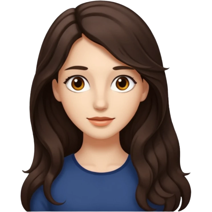 Briseide ha i capelli lunghi lunghi fino alla vita e castano scuro e leggermente ondulati, gli occhi castani e ha il viso allungato emoji