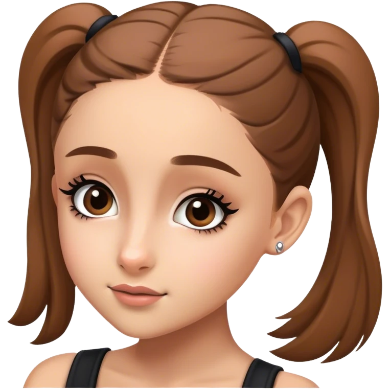 Girl looking like ariana grande emoji