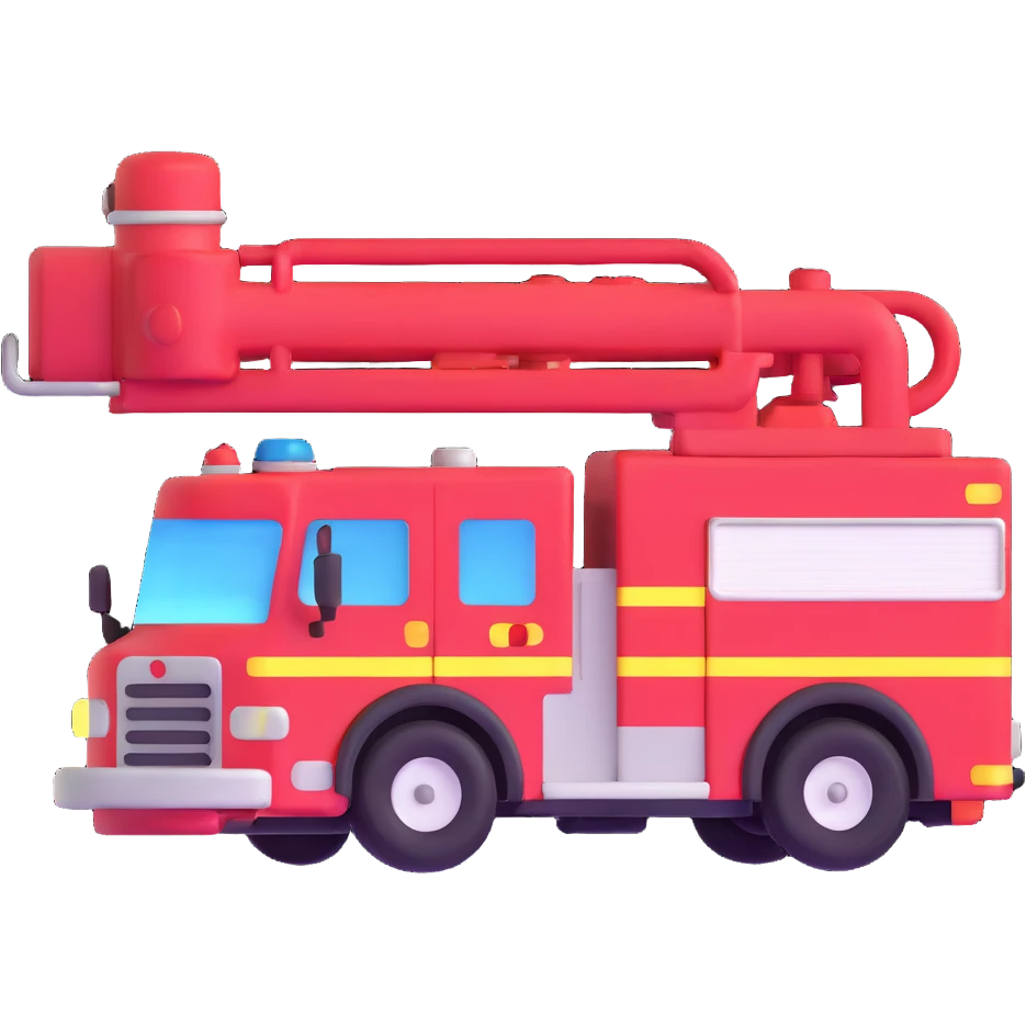 red fire truck emoji