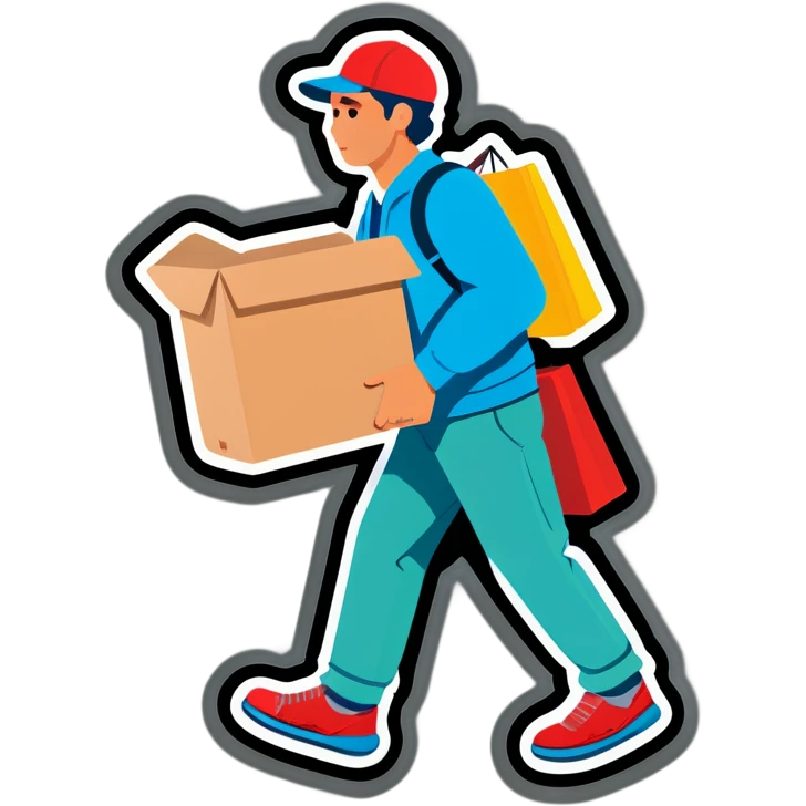 Person moving out emoji