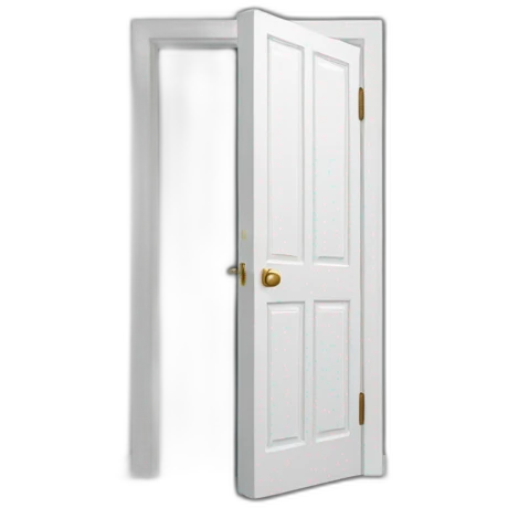 White door half opened to a dark room emoji