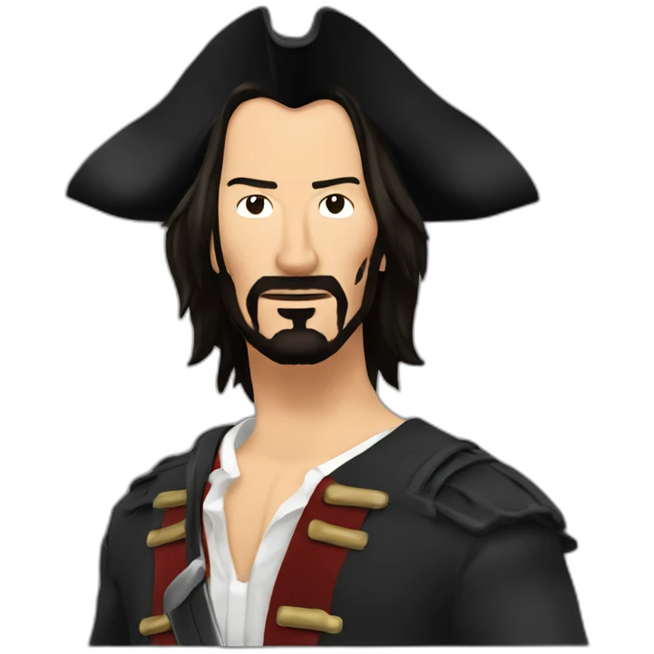 keanu reeves as a pirate emoji