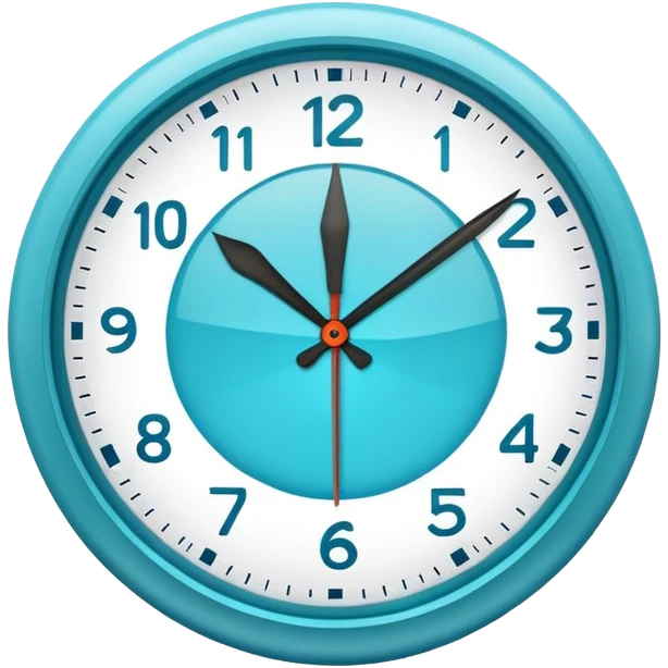 aqua blue clock emoji