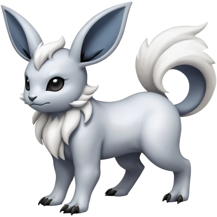 Absol-Minccino-Pokémon-Fakémon-hybrid-creature (full body) emoji