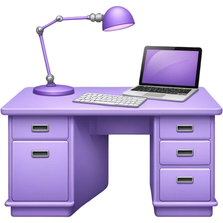 Lavender desk with nothing on it  emoji