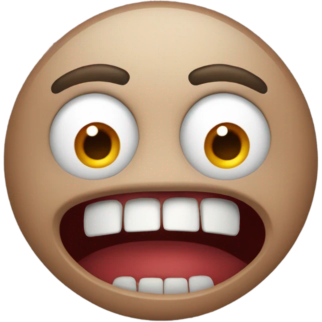 Horrified red face emoji