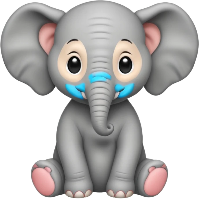 Baby elephant sitting emoji