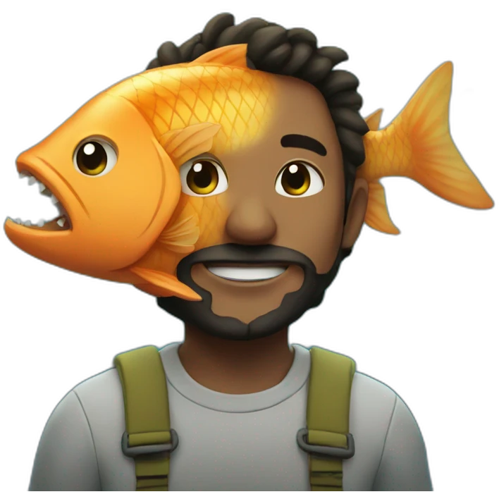 Jonah inside the fish emoji