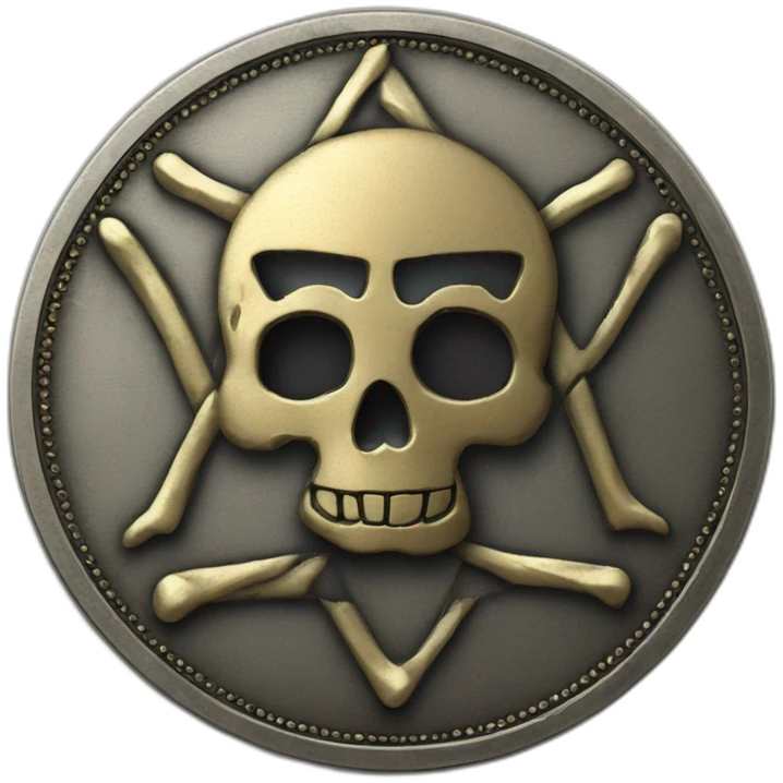 jewish coin with scull emoji