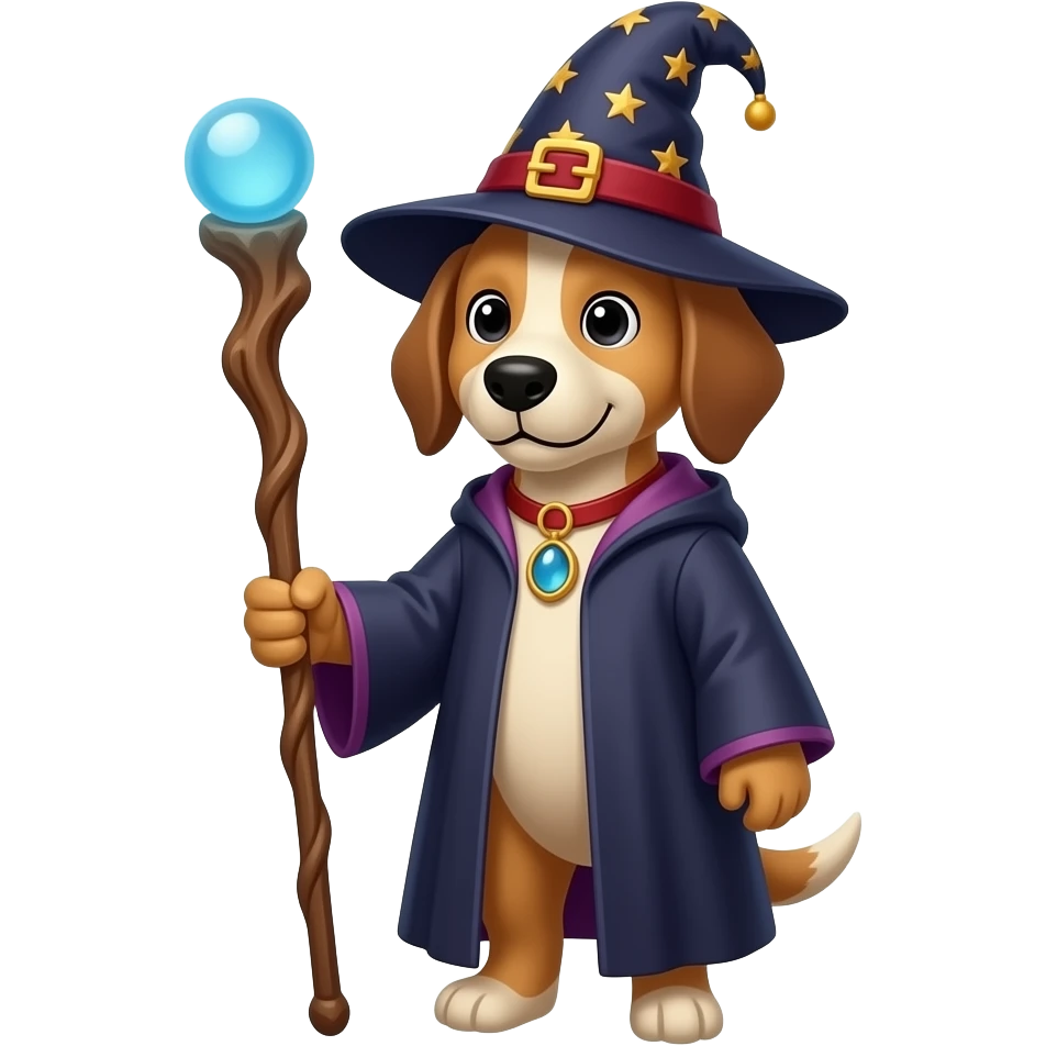 Dog wizard emoji