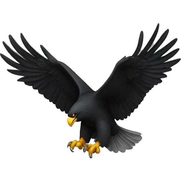 black eagle emoji