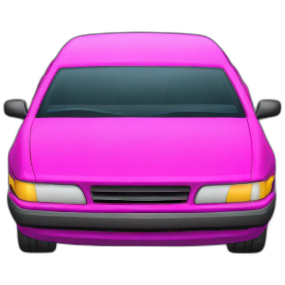 Voiture à néon emoji