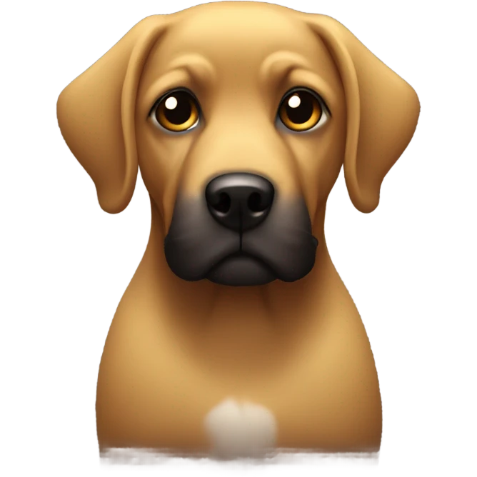 dog in shadow gaze emoji