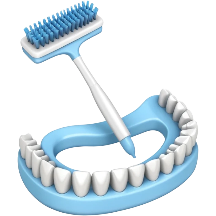 Denture teeth brush emoji