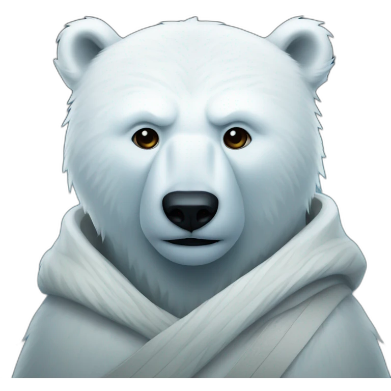 A polar bear jedi emoji