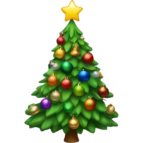 christmas tree with ornaments emoji