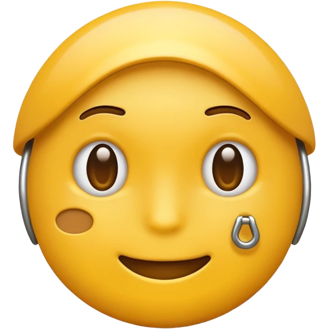 generic yellow emoji, flat style, simple lines, locked in meme expression emoji