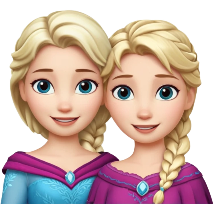 Elsa and anna emoji