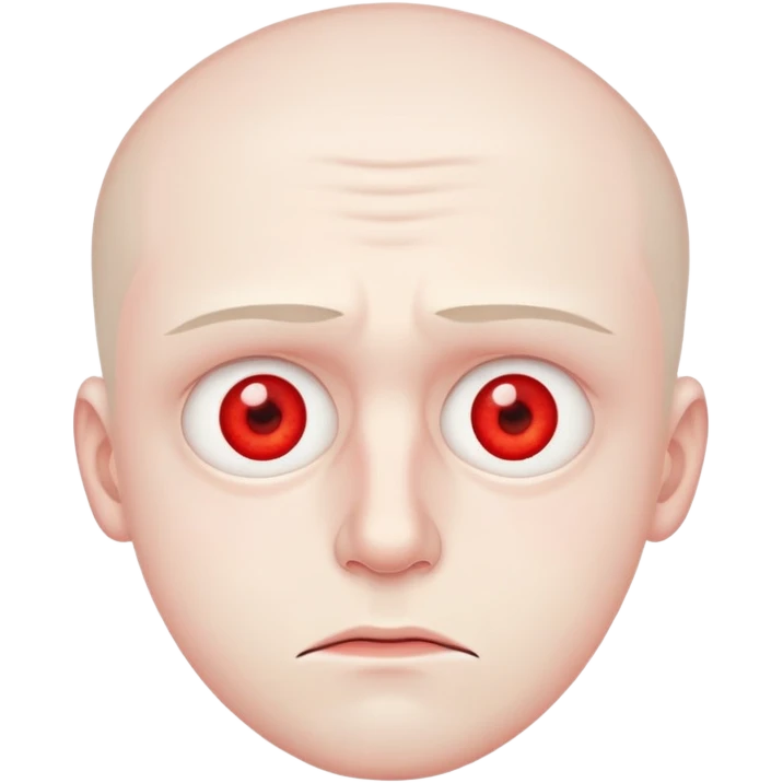 Tired man with red eyes emoji