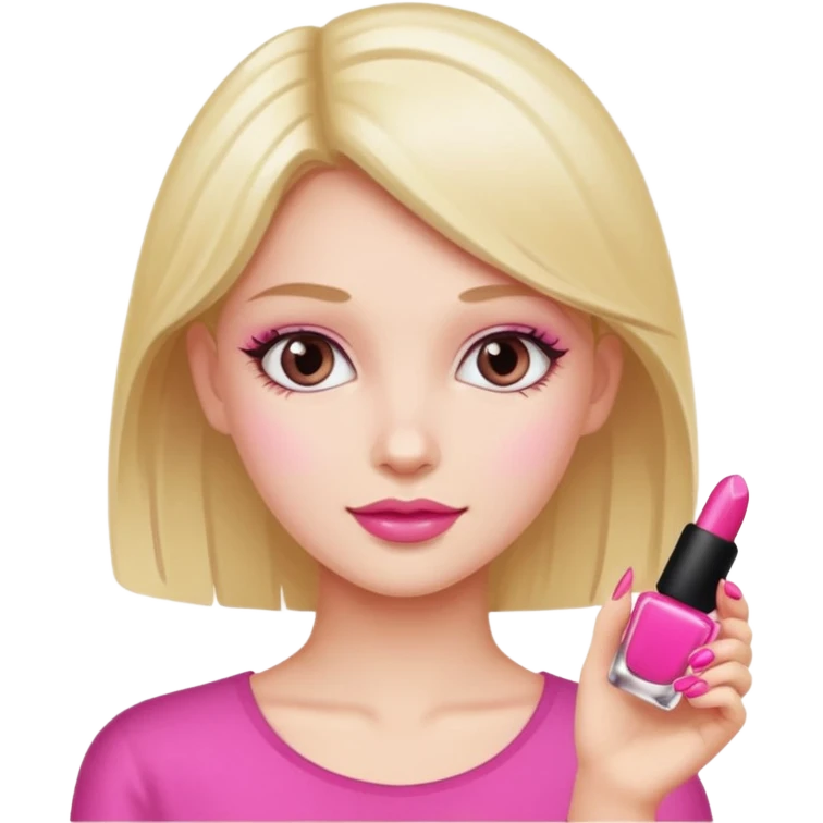 girl nails pink emoji