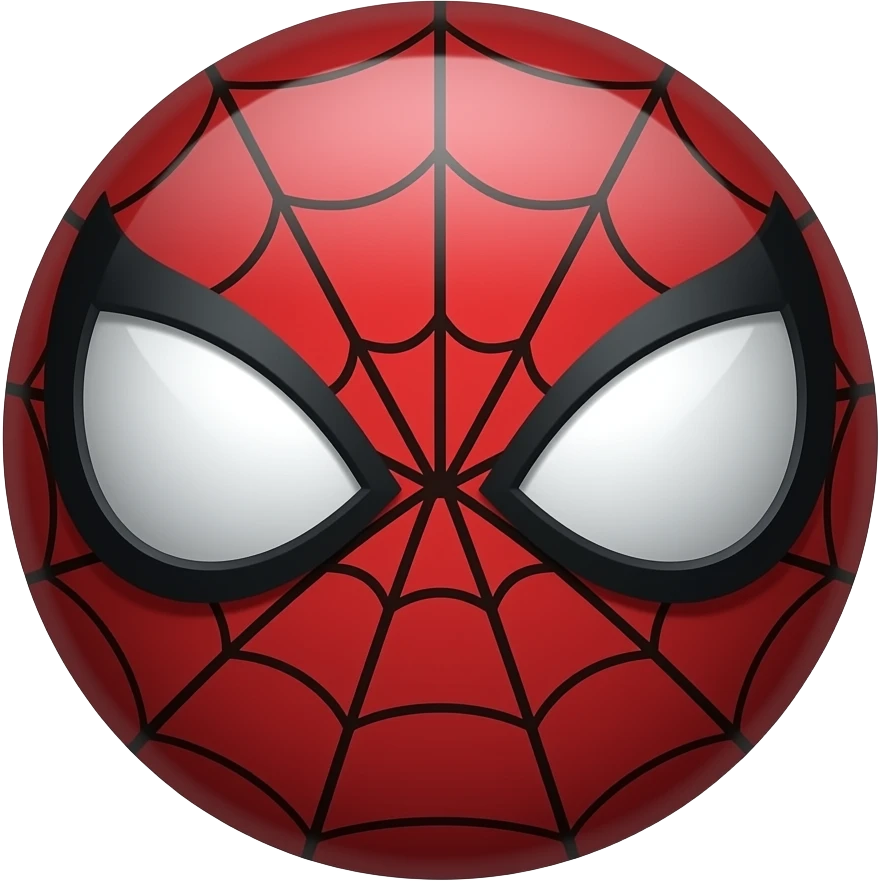 Spiderman face round emoji