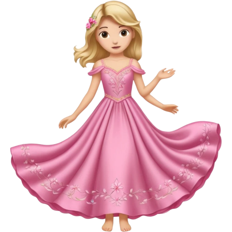 Gown in pink for kids emoji