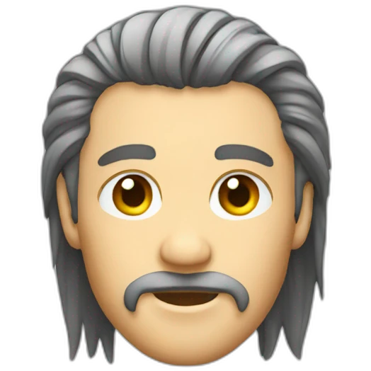 Mullet haircut with glass emoji