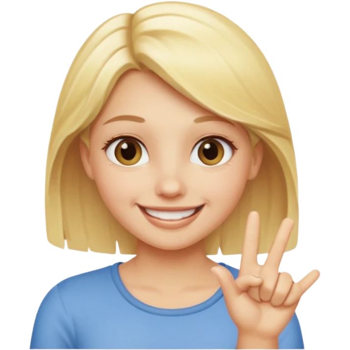 fingermouthing el gesto que es tan viral ahora en tik tok que le haga una chica rubia emoji