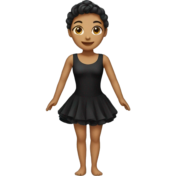 black dance dress emoji