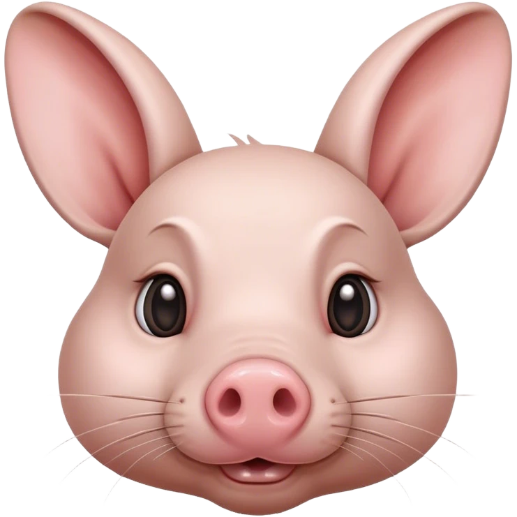 generame un conejo con nariz de cerdo por favor emoji