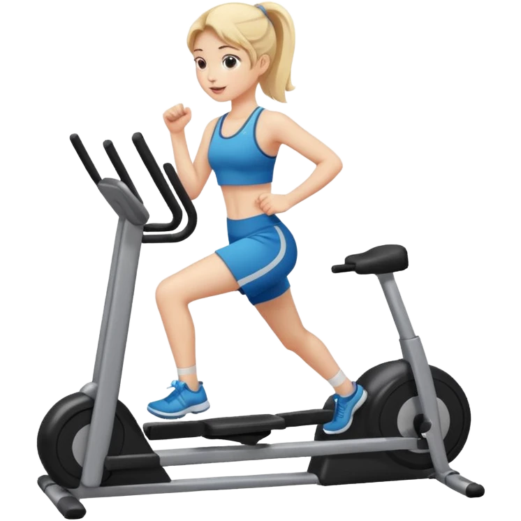 دختری در حال ورزش کردن emoji