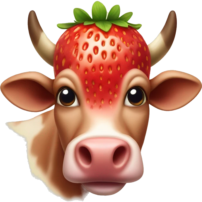 strawberry cow emoji