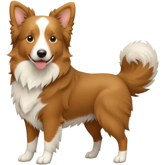Tan Border Collie tail emoji
