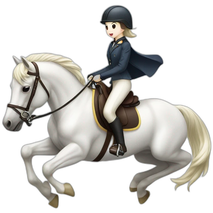 white-hourse-with-jumping-compelition-rider—japanese-girl emoji