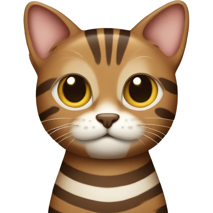 Brown striped cat emoji