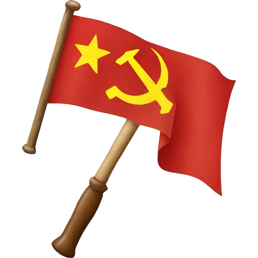 communist flag with hammer and sickle emoji