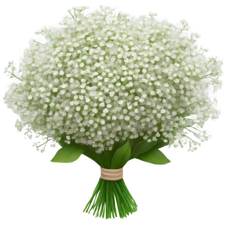 babys breath bouquet  emoji