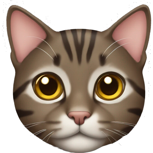 dark brown tabby cat  emoji