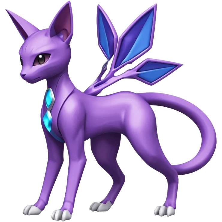 Miraidon-Genesect-Espeon-Mewtwo-Fakémon-hybrid-creature (full body)  emoji