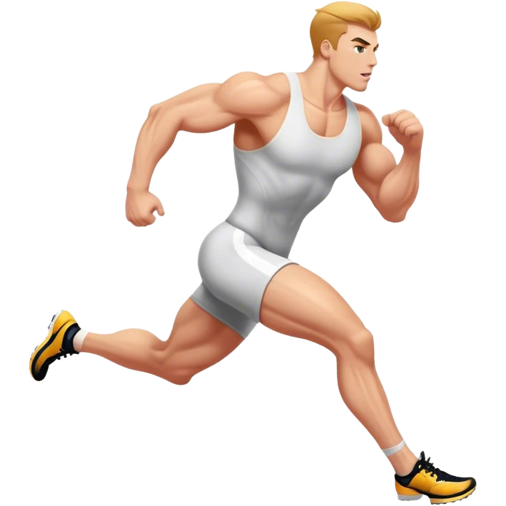 white athlete sprinting emoji