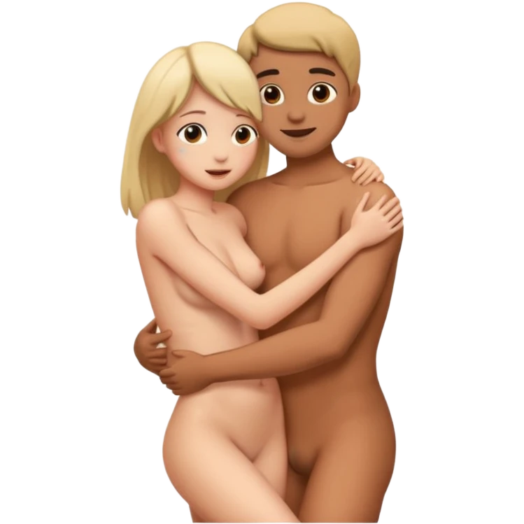 A couple having intimate sex naked emoji