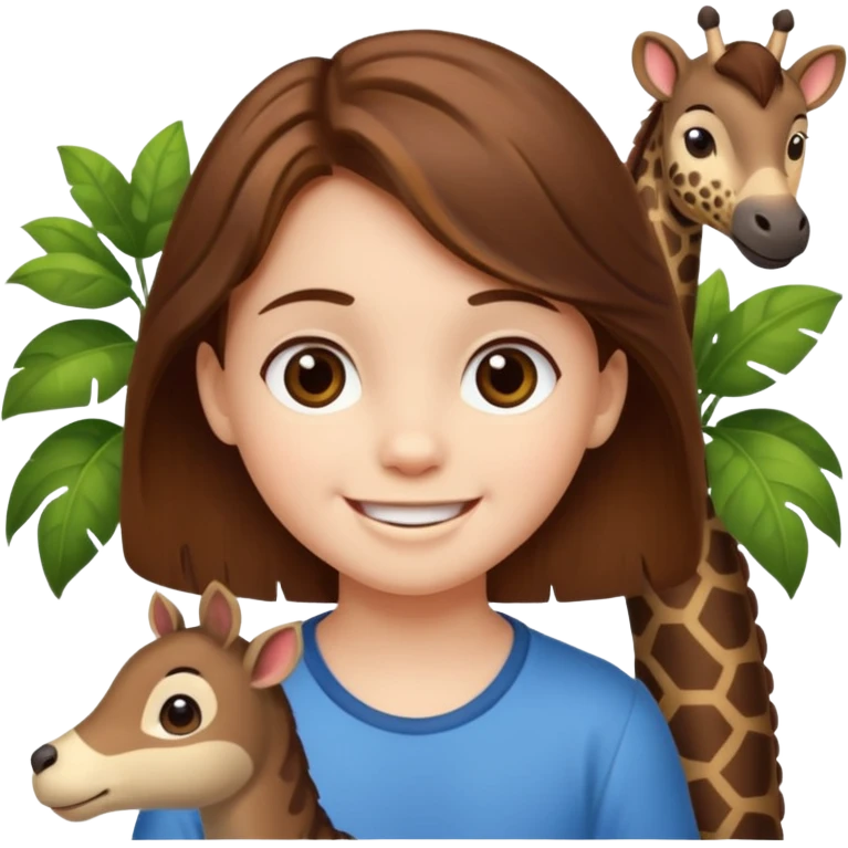 Zoo, child playing. emoji