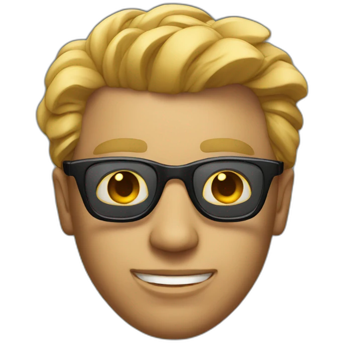 Bold  angr guy with sun glasses  emoji