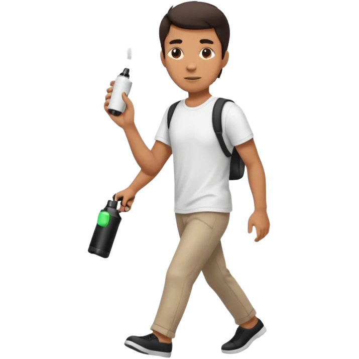 man crossing with atomizer emoji