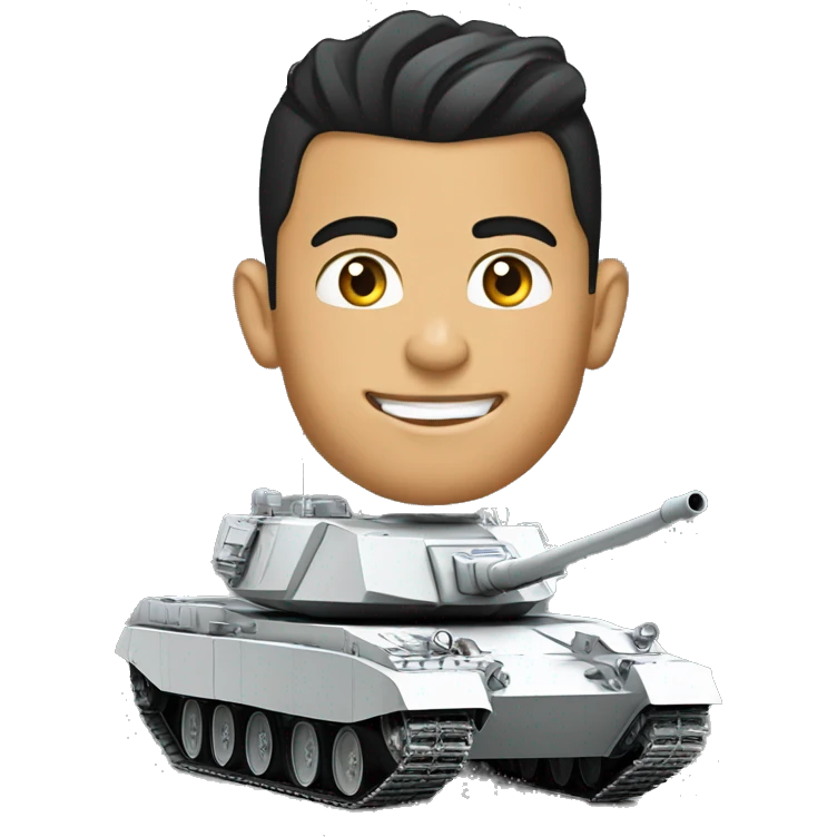 cristiano ronaldo sur un tank emoji