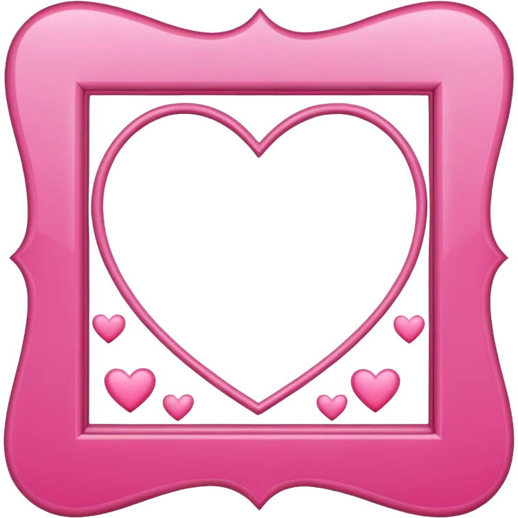 pink frame with small hearts emoji