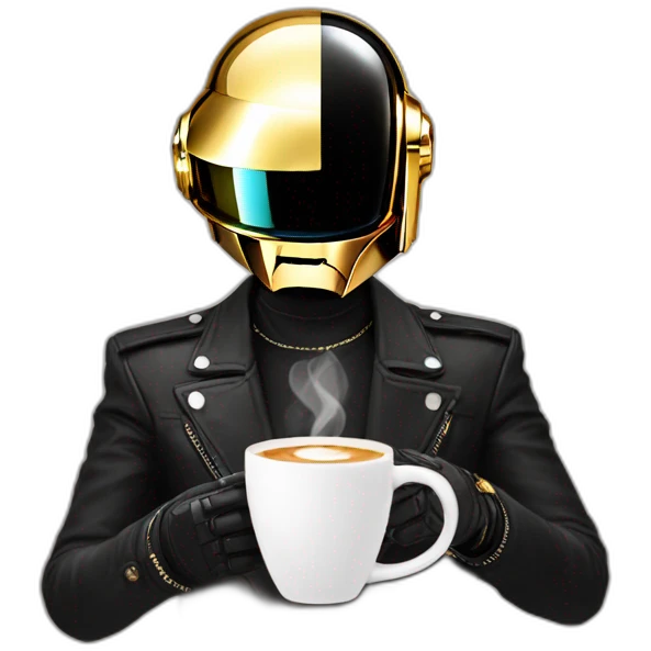 Daft punk holding cappuccino  emoji