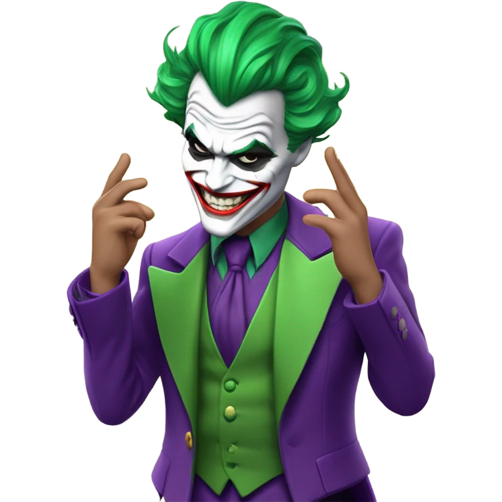 Joker makes a speech emoji
