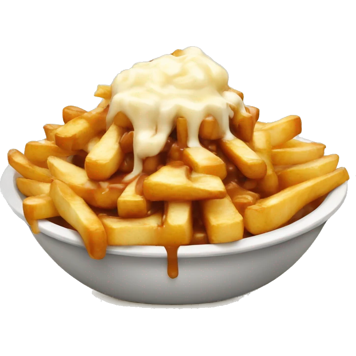 Poutine qui mange une poutine emoji