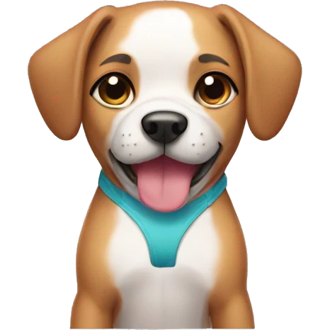 Dog wearing bikini emoji